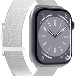 Puro SPORT nylon watch band for Apple Watch 38–40–41mm, white – Apple Watch Zubehör – weiss