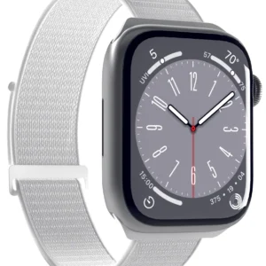 Puro SPORT nylon watch band for Apple Watch 42-44-45-49mm, white – Apple Watch Zubehör – weiss